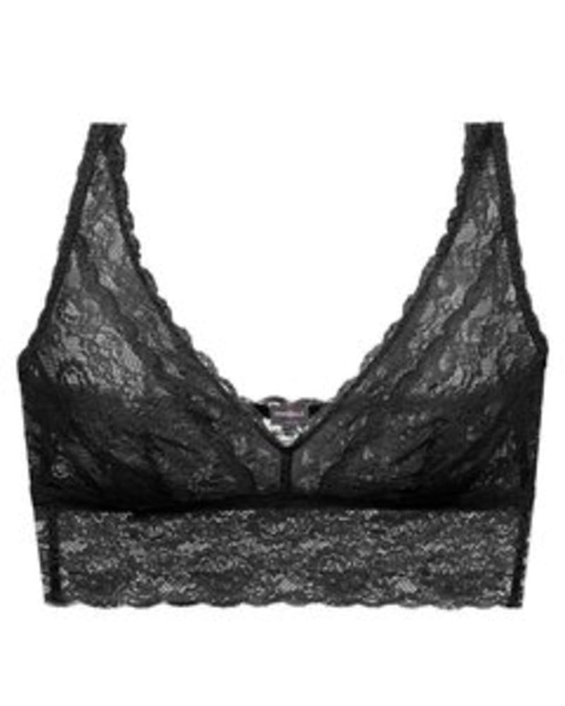 Front of a size 1X Plungie Lace Bralette in Black by Cosabella. | dia_product_style_image_id:253741
